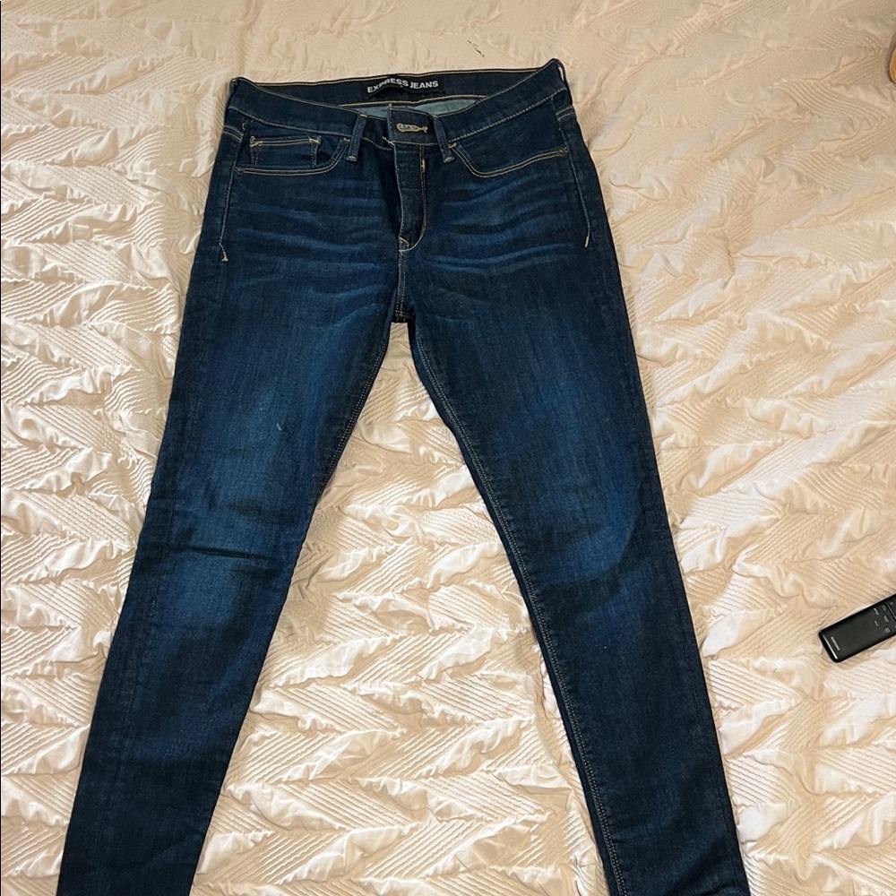 Express Dark Blue Skinny Jeans